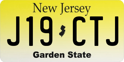 NJ license plate J19CTJ