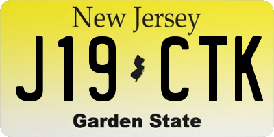 NJ license plate J19CTK