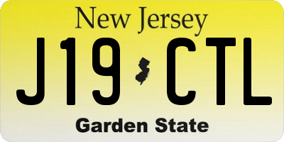 NJ license plate J19CTL