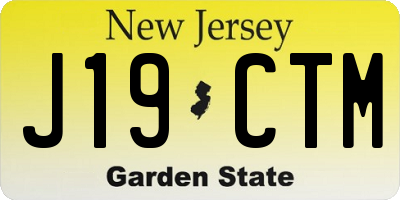 NJ license plate J19CTM