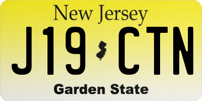 NJ license plate J19CTN