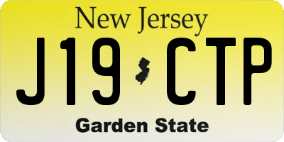 NJ license plate J19CTP