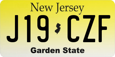 NJ license plate J19CZF