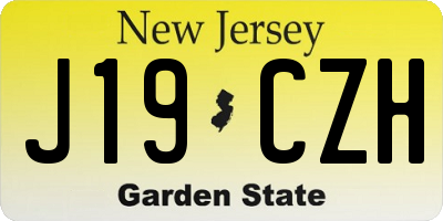NJ license plate J19CZH