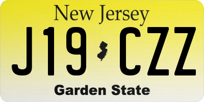 NJ license plate J19CZZ
