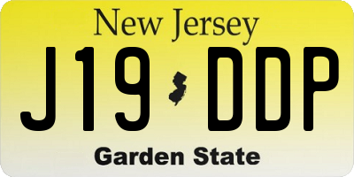 NJ license plate J19DDP
