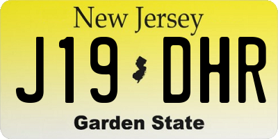 NJ license plate J19DHR