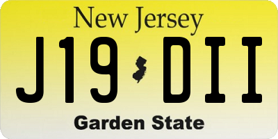 NJ license plate J19DII