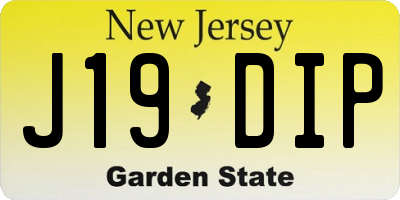 NJ license plate J19DIP