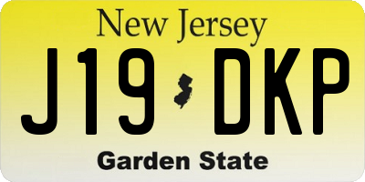 NJ license plate J19DKP