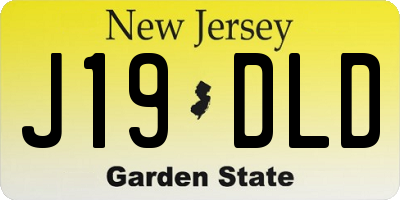 NJ license plate J19DLD