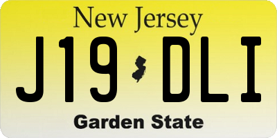 NJ license plate J19DLI
