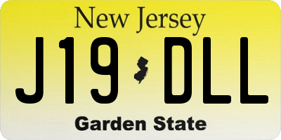 NJ license plate J19DLL