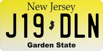 NJ license plate J19DLN