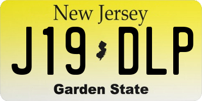 NJ license plate J19DLP