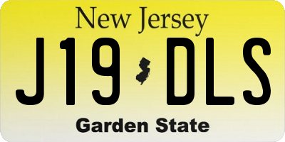 NJ license plate J19DLS