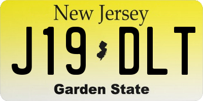 NJ license plate J19DLT