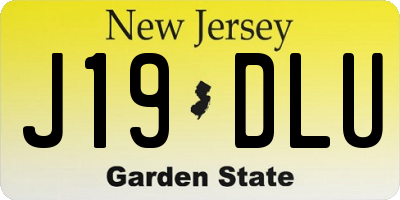 NJ license plate J19DLU