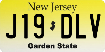 NJ license plate J19DLV