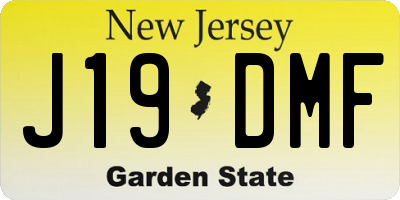 NJ license plate J19DMF