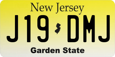 NJ license plate J19DMJ
