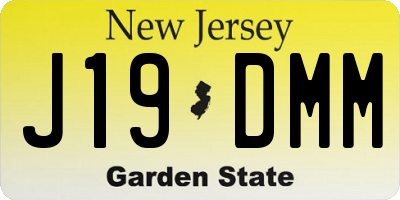 NJ license plate J19DMM