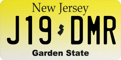 NJ license plate J19DMR