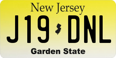 NJ license plate J19DNL