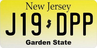 NJ license plate J19DPP
