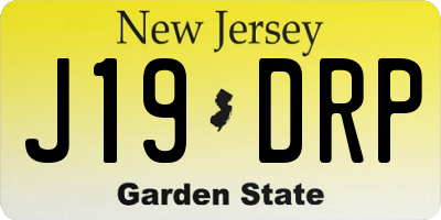 NJ license plate J19DRP