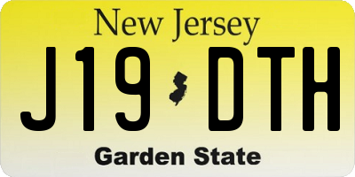 NJ license plate J19DTH