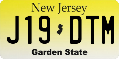 NJ license plate J19DTM