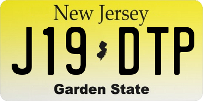 NJ license plate J19DTP