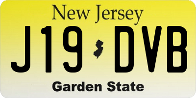 NJ license plate J19DVB