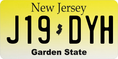 NJ license plate J19DYH