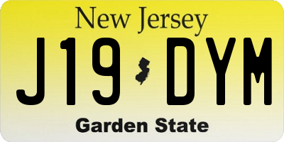 NJ license plate J19DYM