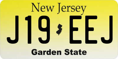 NJ license plate J19EEJ
