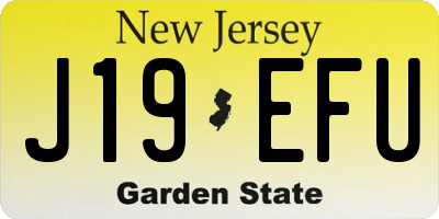 NJ license plate J19EFU