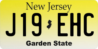 NJ license plate J19EHC