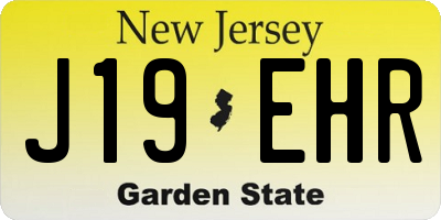 NJ license plate J19EHR