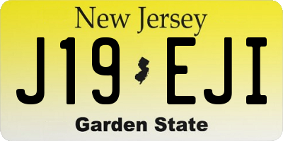 NJ license plate J19EJI