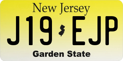 NJ license plate J19EJP