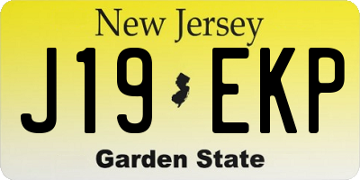 NJ license plate J19EKP