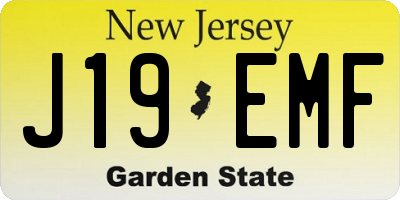 NJ license plate J19EMF
