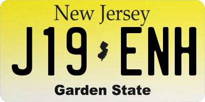 NJ license plate J19ENH