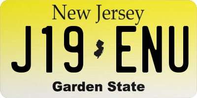 NJ license plate J19ENU