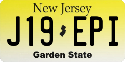 NJ license plate J19EPI