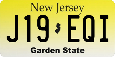 NJ license plate J19EQI