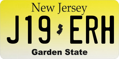 NJ license plate J19ERH