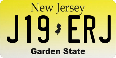 NJ license plate J19ERJ